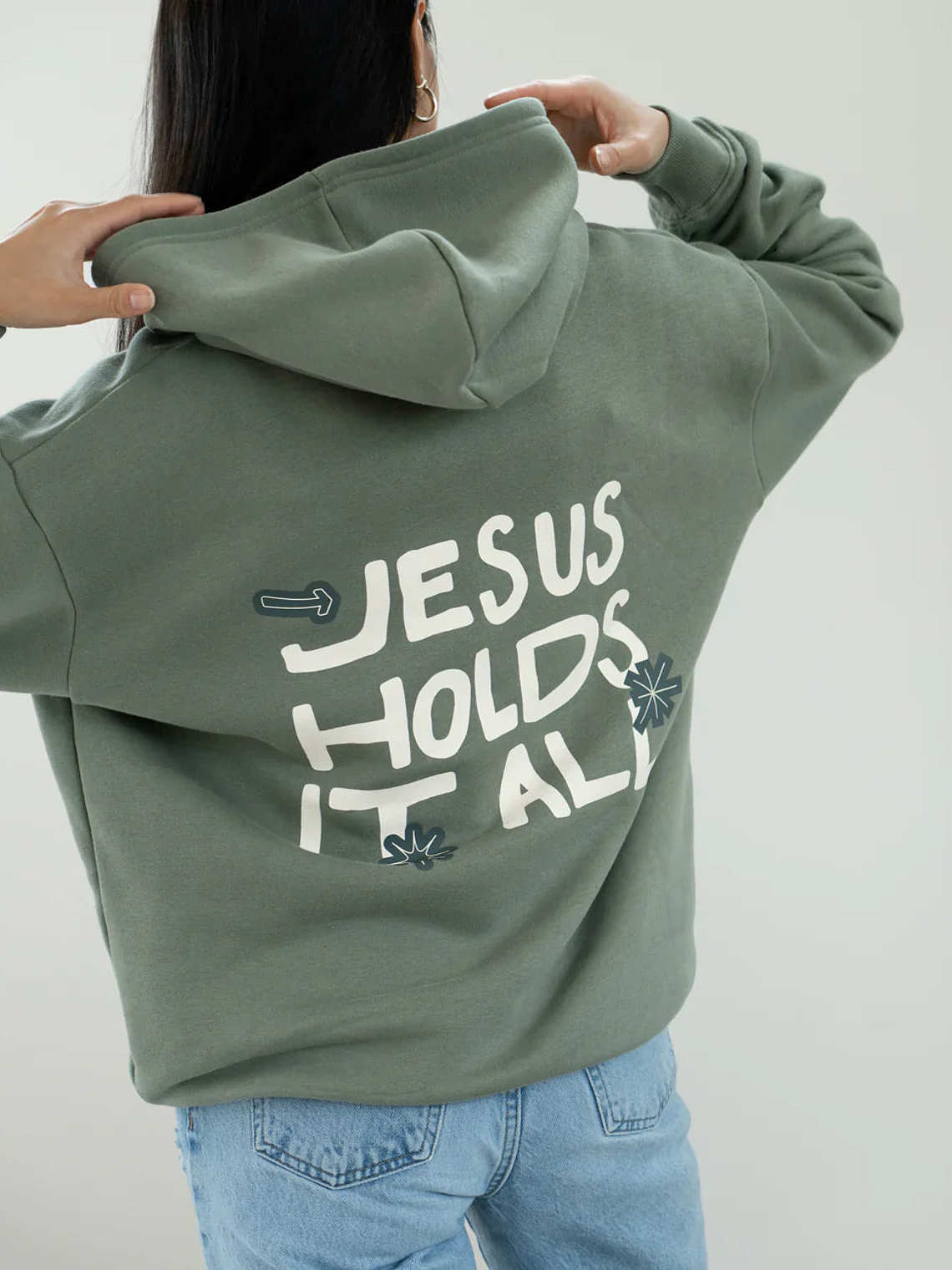 Jesus Holds It All Unisex Hoodie 4