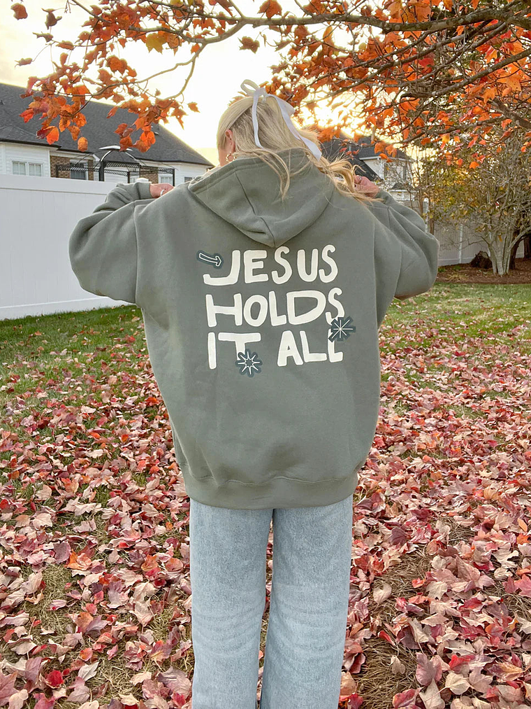 Jesus Holds It All Unisex Hoodie 8