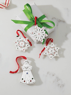 Jeweled Santa Ornament