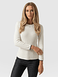 Honeycomb Rib Sweater - Cream - thumbnail 1