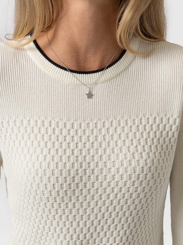 Honeycomb Rib Sweater - Cream 5