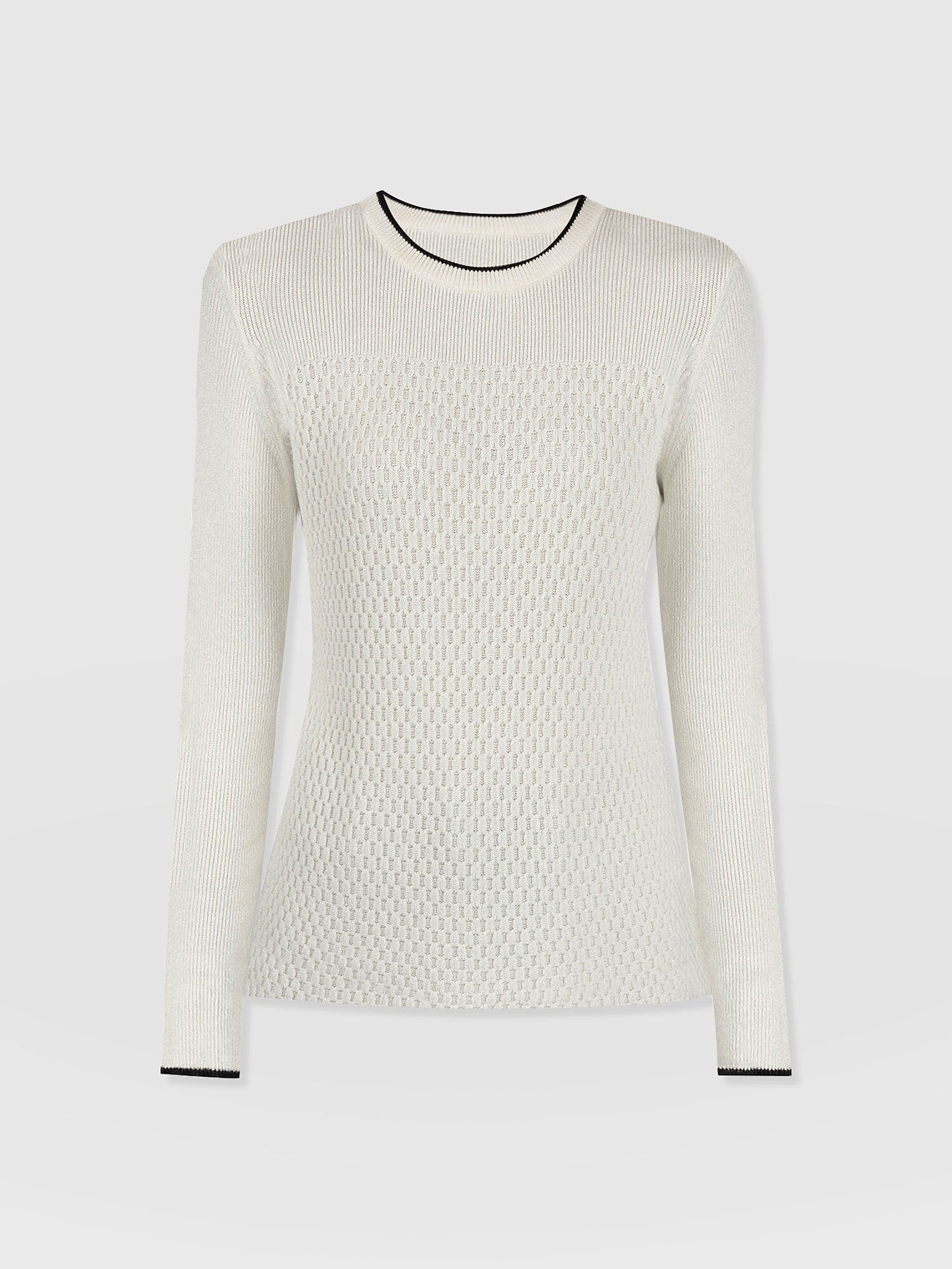 Honeycomb Rib Sweater - Cream 7