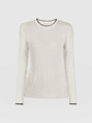 Honeycomb Rib Sweater - Cream - thumbnail 7