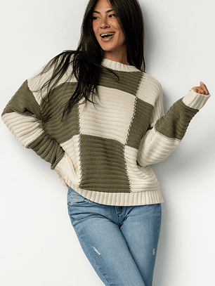 Jayda Sweater | Cream + Olive