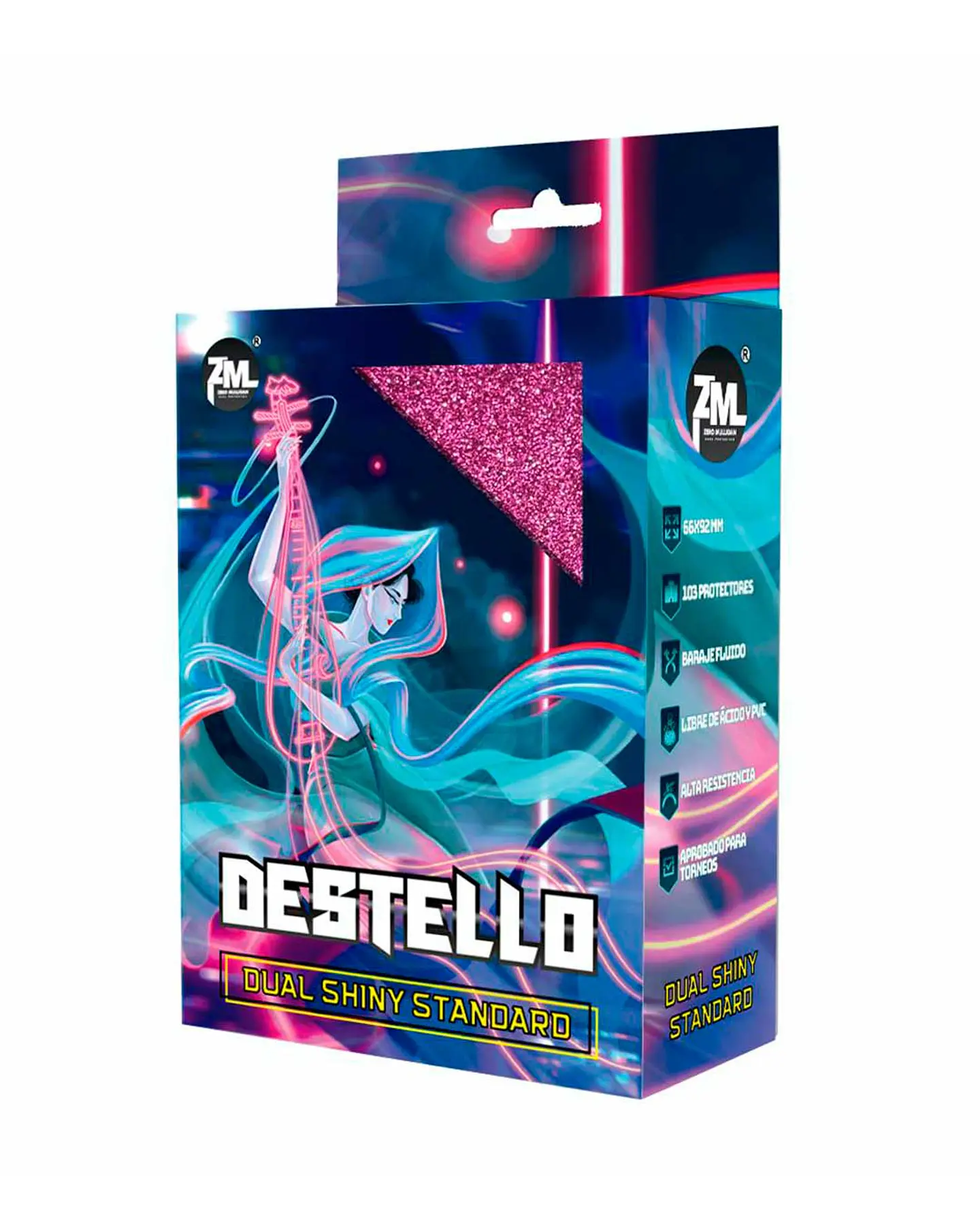 Protectores Dual Shiny Destello Pink Zero Mulligan - Standard 1