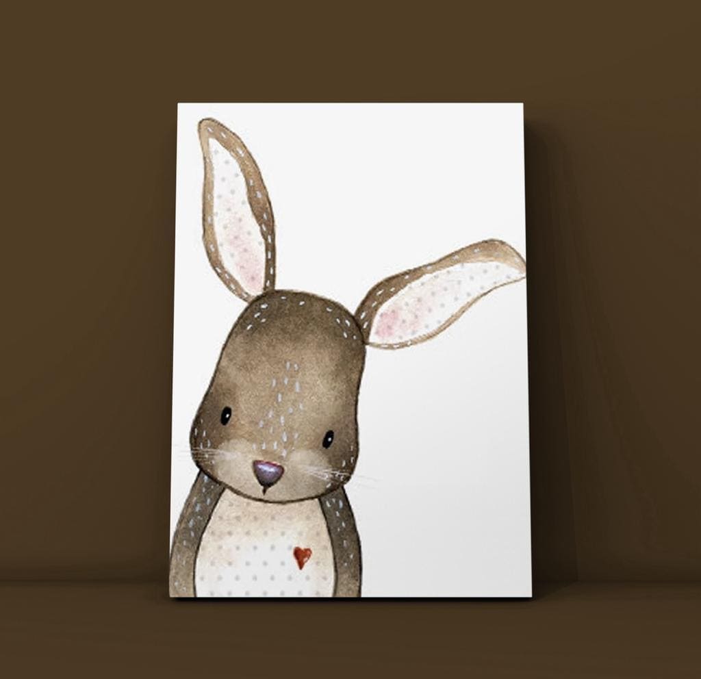 Cuadro Infantil: CONEJO Y CORAZON  3