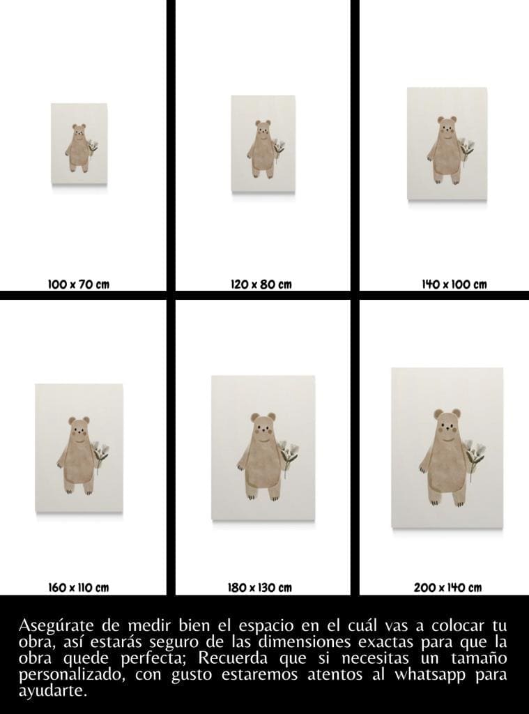 Cuadro Infantil: OSO Y FLOR 5