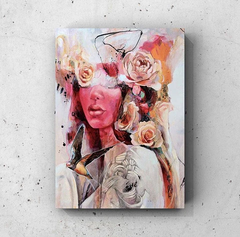 Cuadro Figura Humana: MUJER ROSA