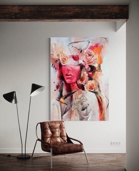 Cuadro Figura Humana: MUJER ROSA 2