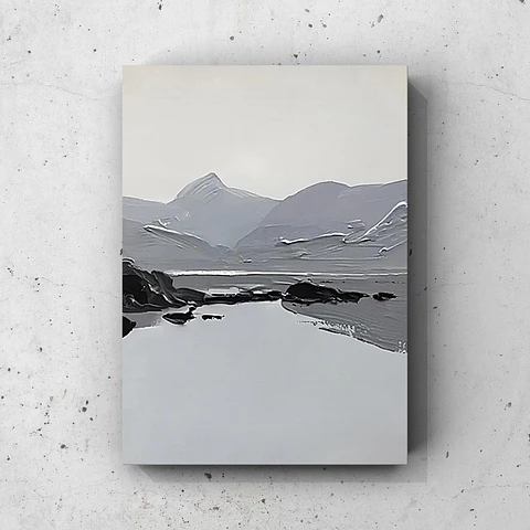 Cuadro Texturizado Minimalista: HORIZONTE OXIDADO