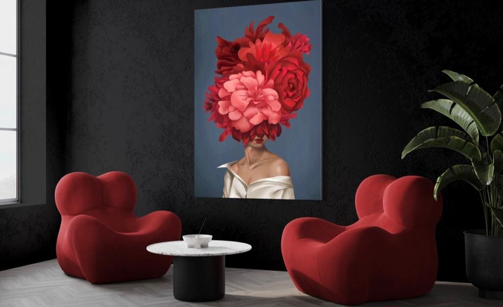 Cuadro Figura Humana: MUJER ROJA  2