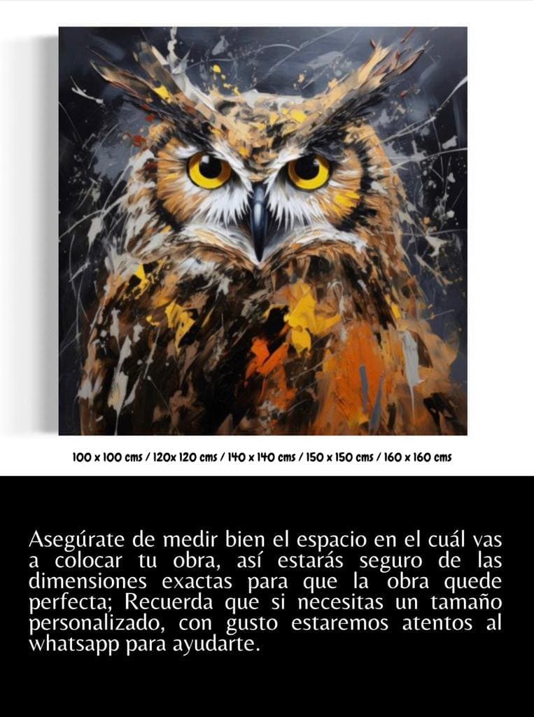 Cuadro Animales: BÚHO  4