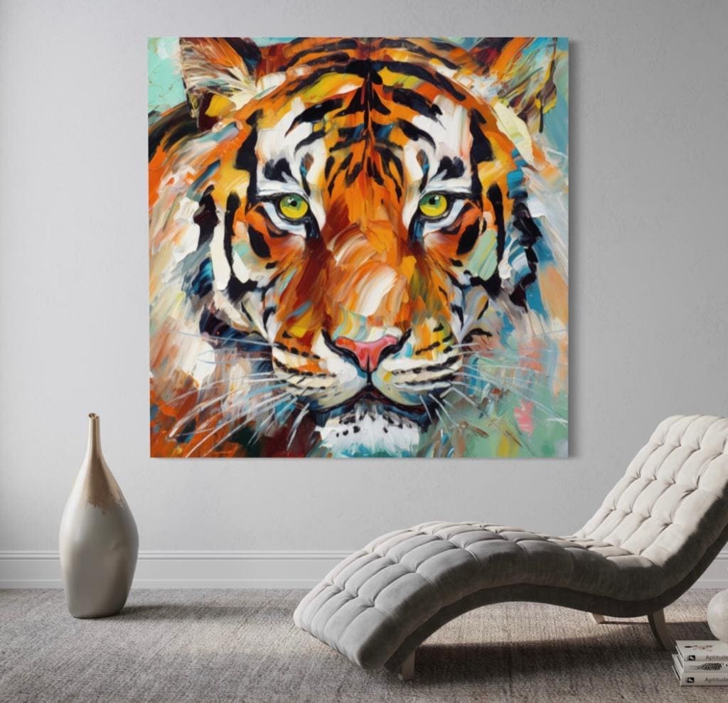 Cuadro Animales: CABEZA DE TIGRE  2