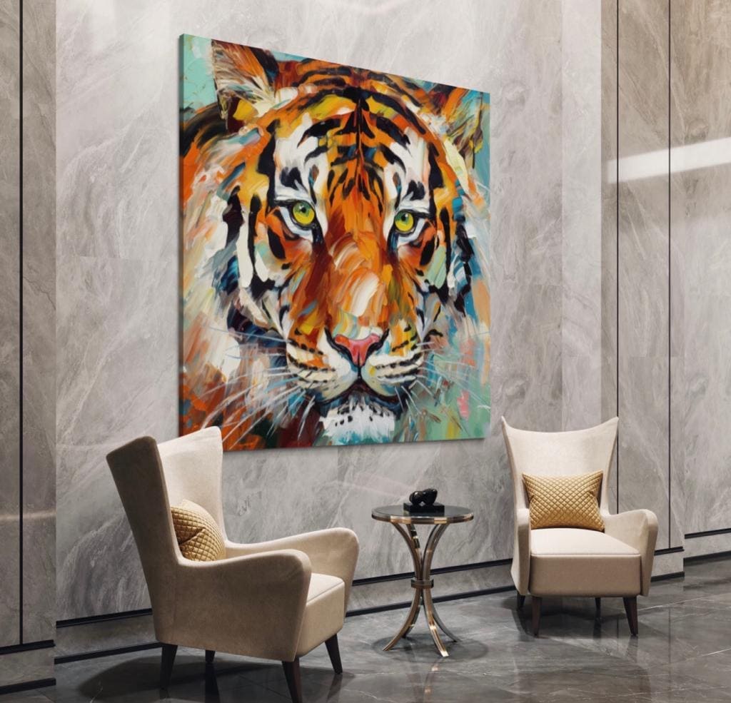 Cuadro Animales: CABEZA DE TIGRE  4