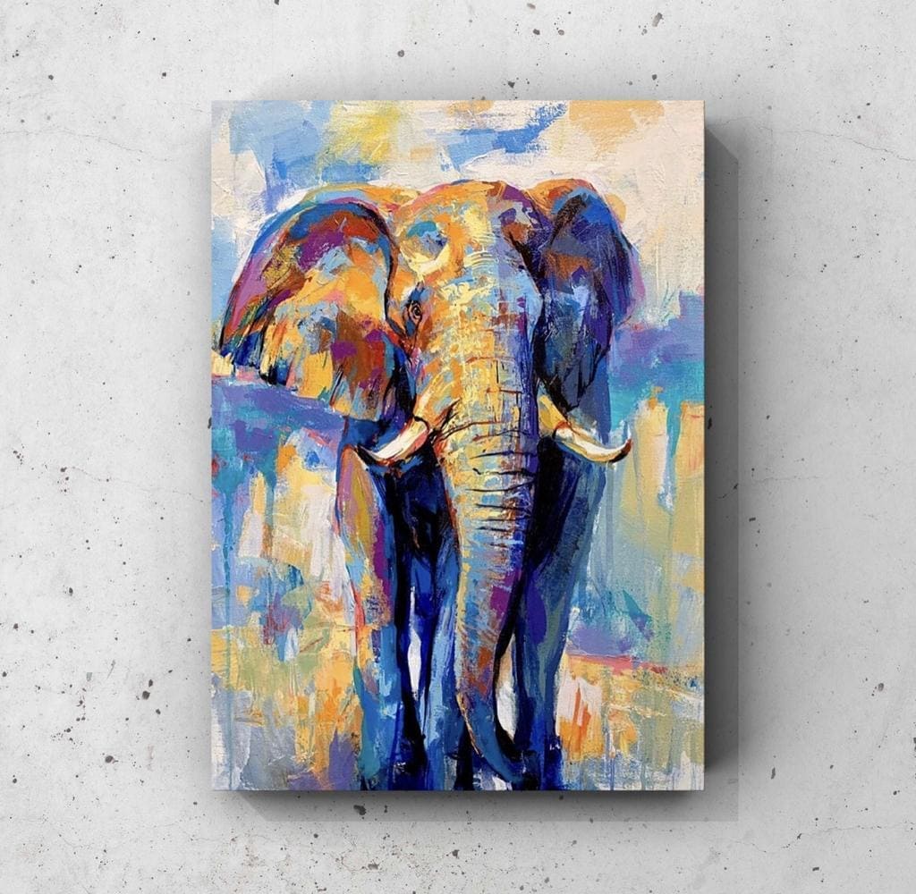 Cuadro Animales: ELEFANTE AZUL  5