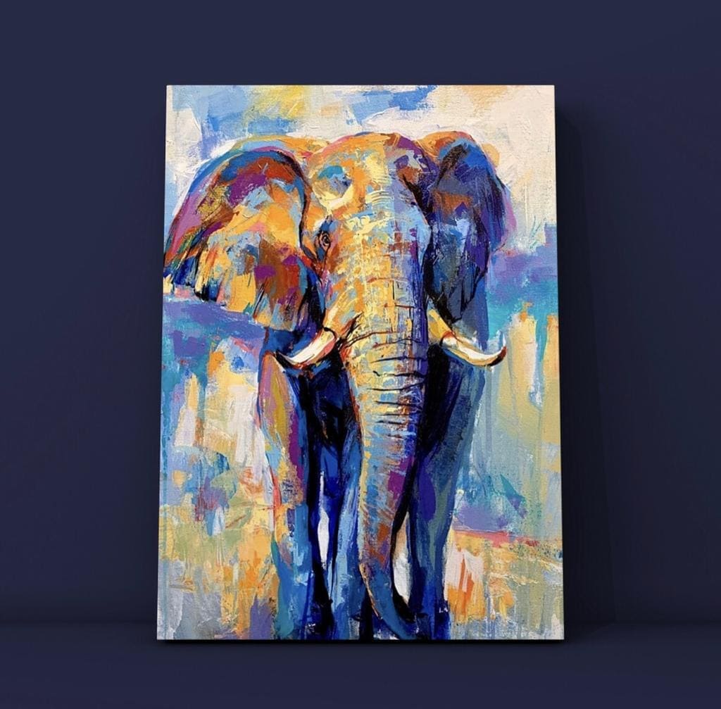 Cuadro Animales: ELEFANTE AZUL  3