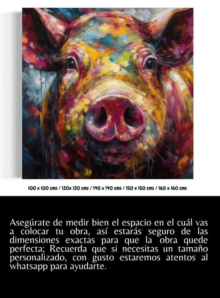 Cuadro Animales: CERDO 4