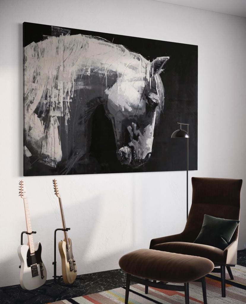 Cuadro Animales: CABALLO BLANCO  4