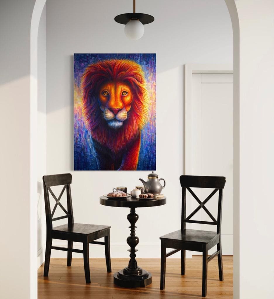 Cuadro Animales: REY LEON  3