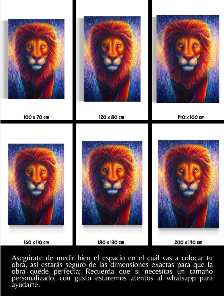 Cuadro Animales: REY LEON  4