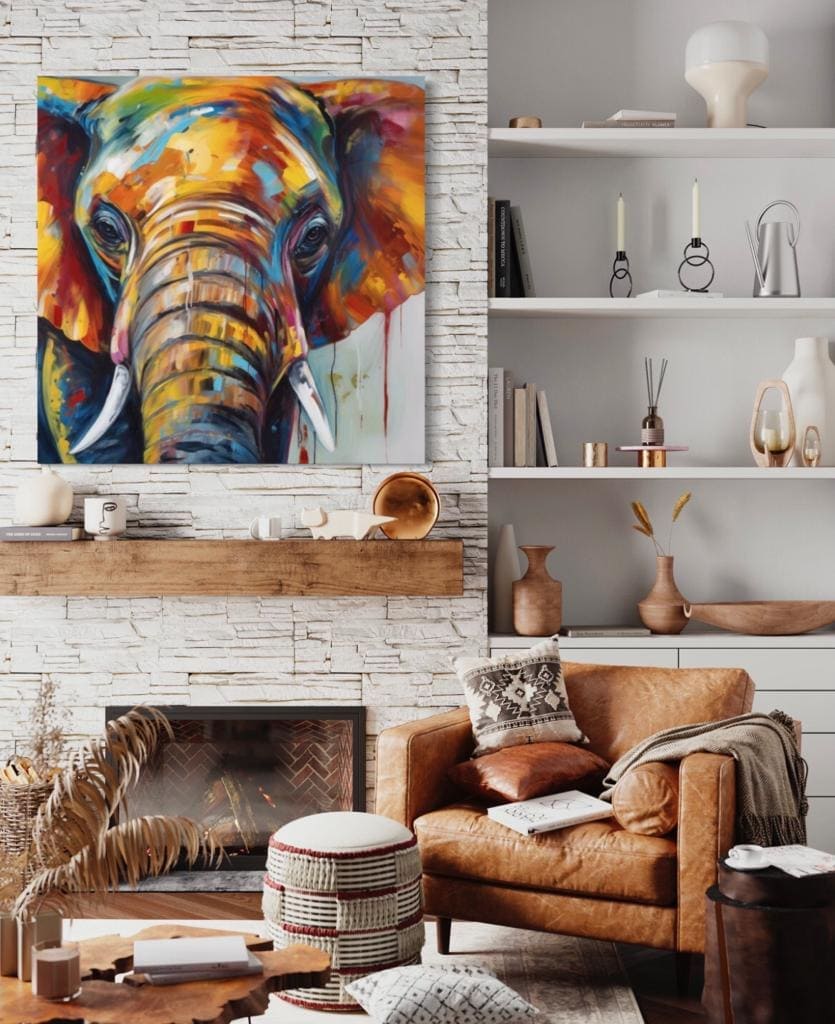 Cuadro Animales: MIRADA DE ELEFANTE  4