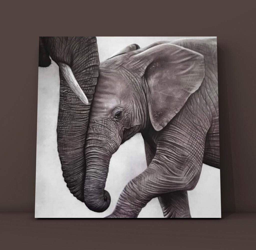 Cuadro Animales: ELEFANTES Y AMOR  3
