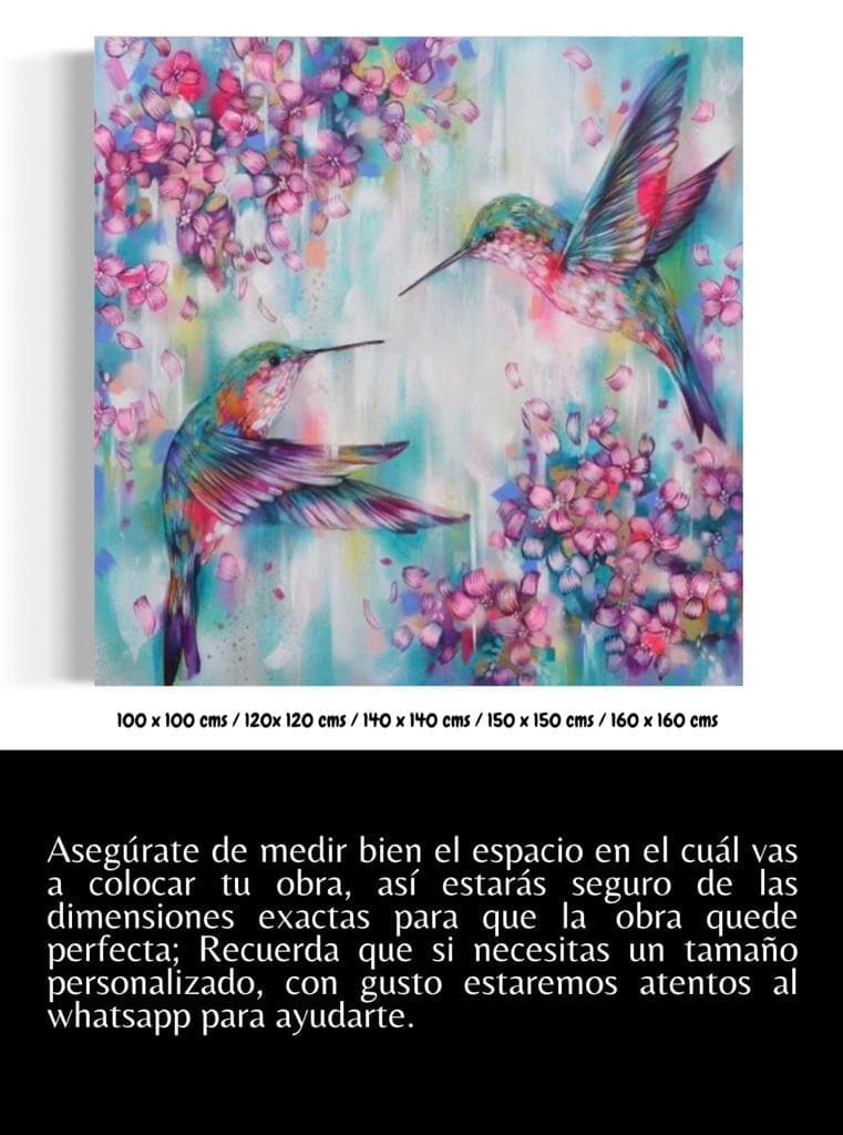 Cuadro Animales: COLIBRÍES Y AMOR  5