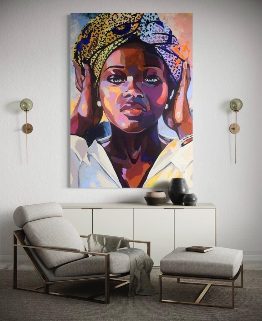 Cuadro Figura Humana: MUJER AFRO MODERNA 2
