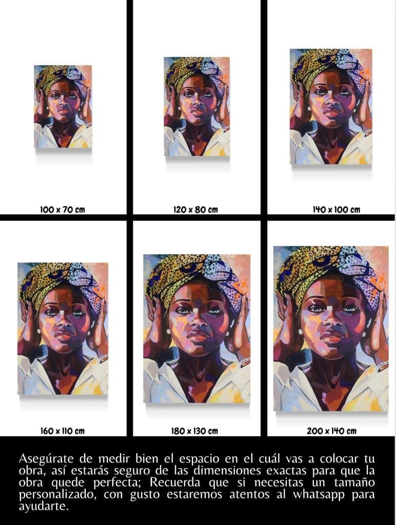 Cuadro Figura Humana: MUJER AFRO MODERNA 5