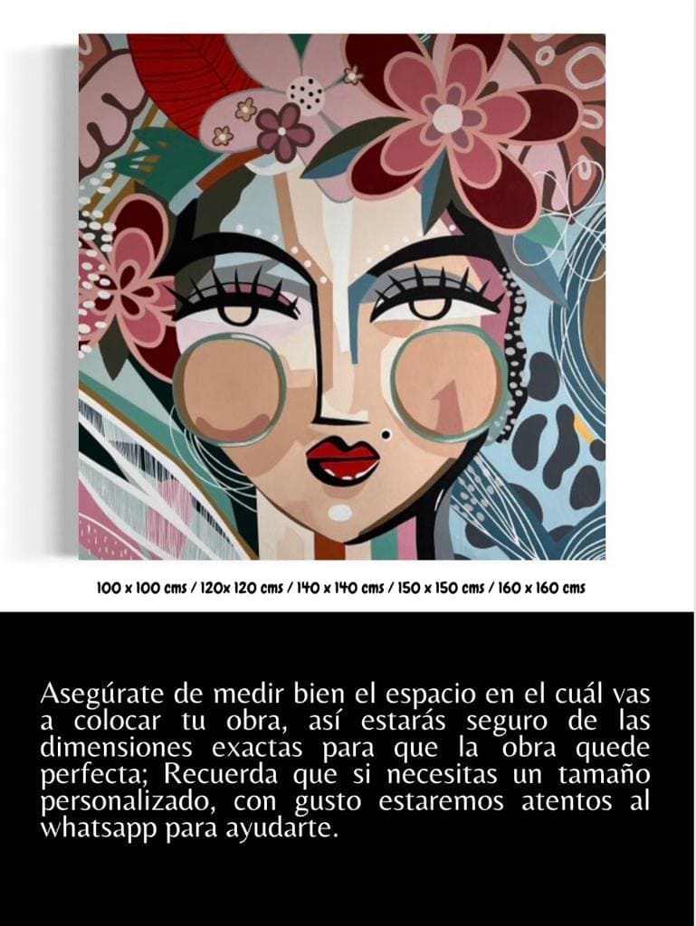 Cuadro Figura Humana: MUJER MODENA FLORES 5