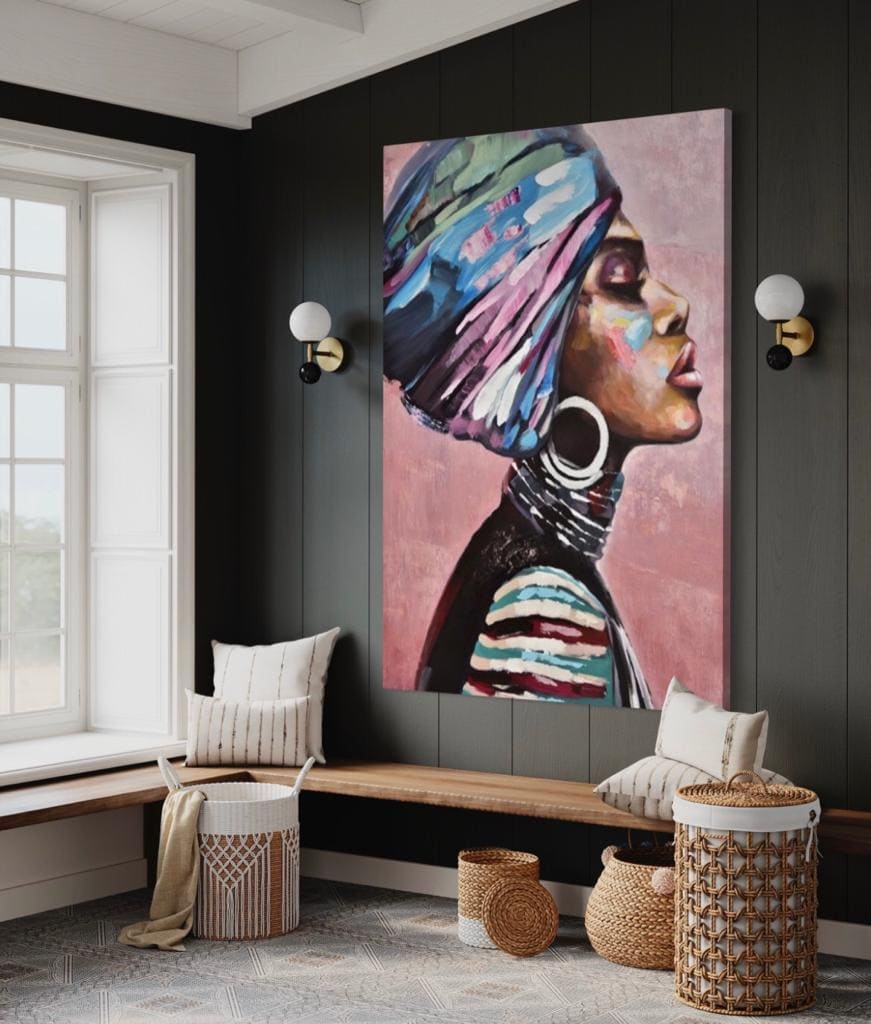 Cuadro Figura Humana: MUJER AFRO PERFIL 3