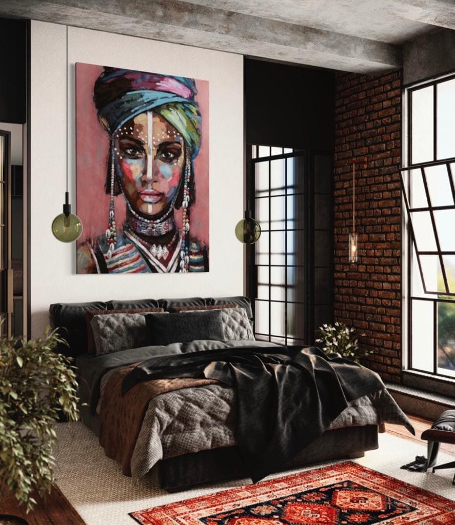Cuadro Figura Humana: MUJER AFRICANA  4