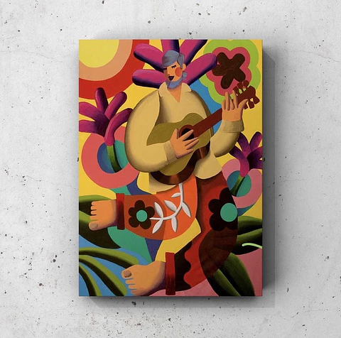 Cuadro Figura Humana: MUSICO COLOMBIANO