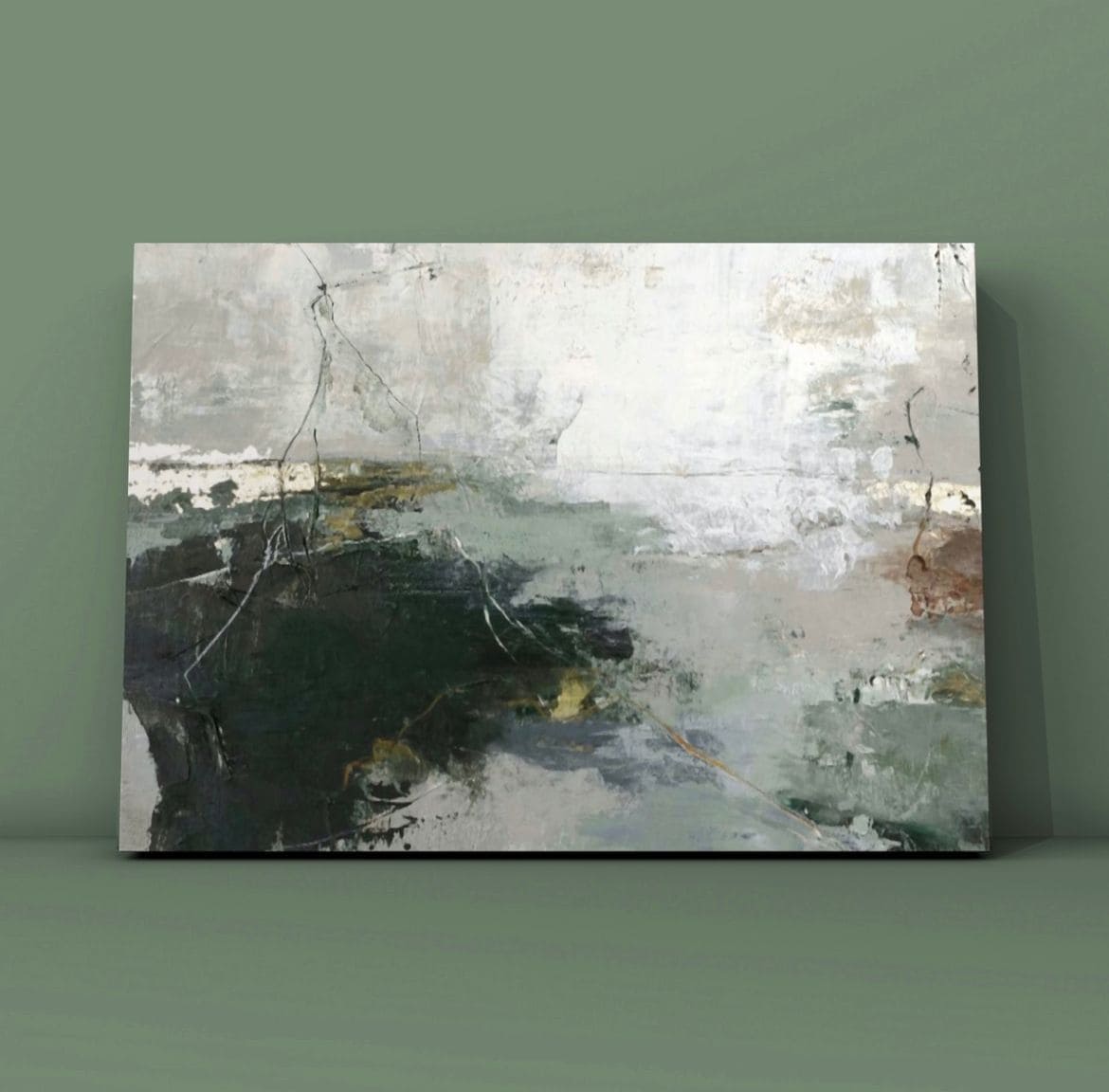 Cuadro Abstracto: VERDE MUSICAL 3