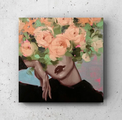 Cuadro Figura Humana: MUJER FLORAL
