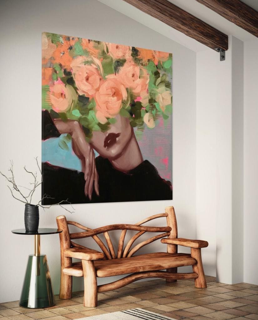 Cuadro Figura Humana: MUJER FLORAL 4
