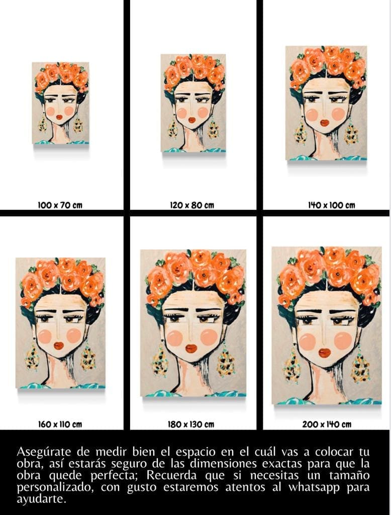 Cuadro Figura Humana: FRIDA MINIMALISTA 5