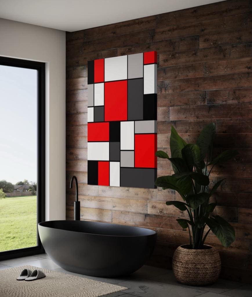 Cuadro Geométrico: EQUILIBRIO ROJO 1