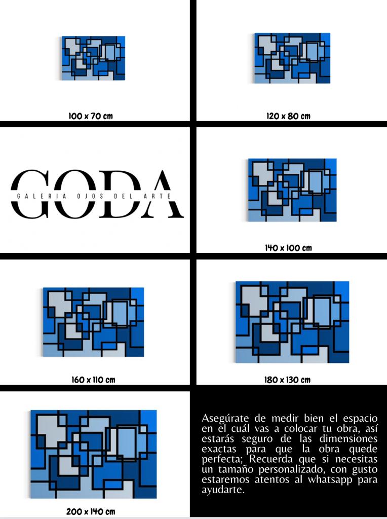 Cuadro Geométrico: AZULES 5
