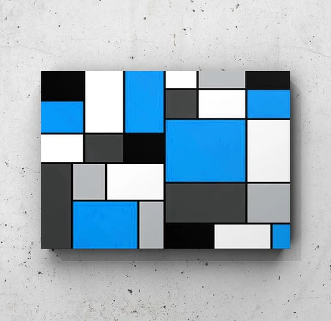 Cuadro Geométrico: EQUILIBRIO AZUL 