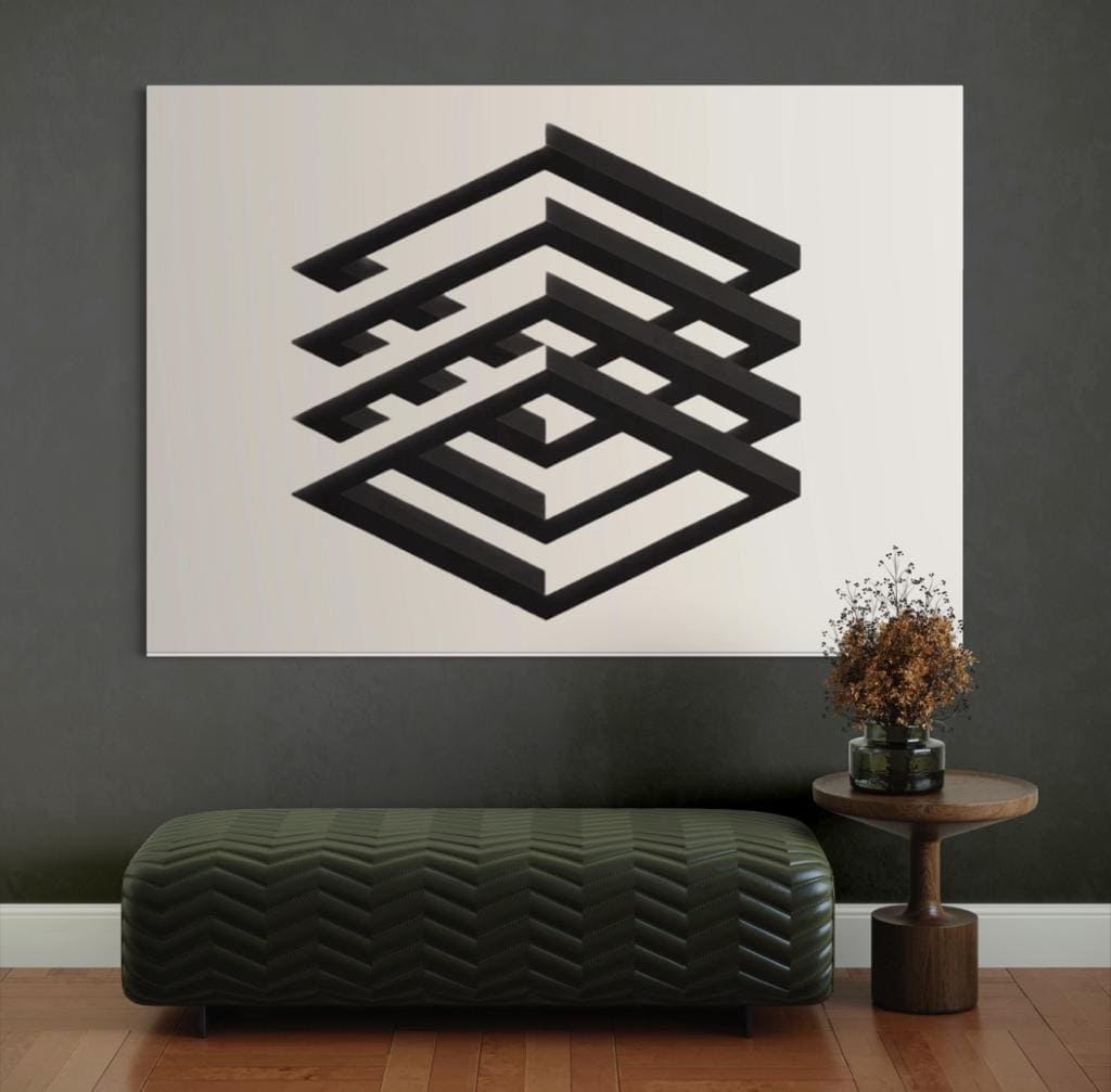 Cuadro Geométrico: BLANCO Y NEGRO  4
