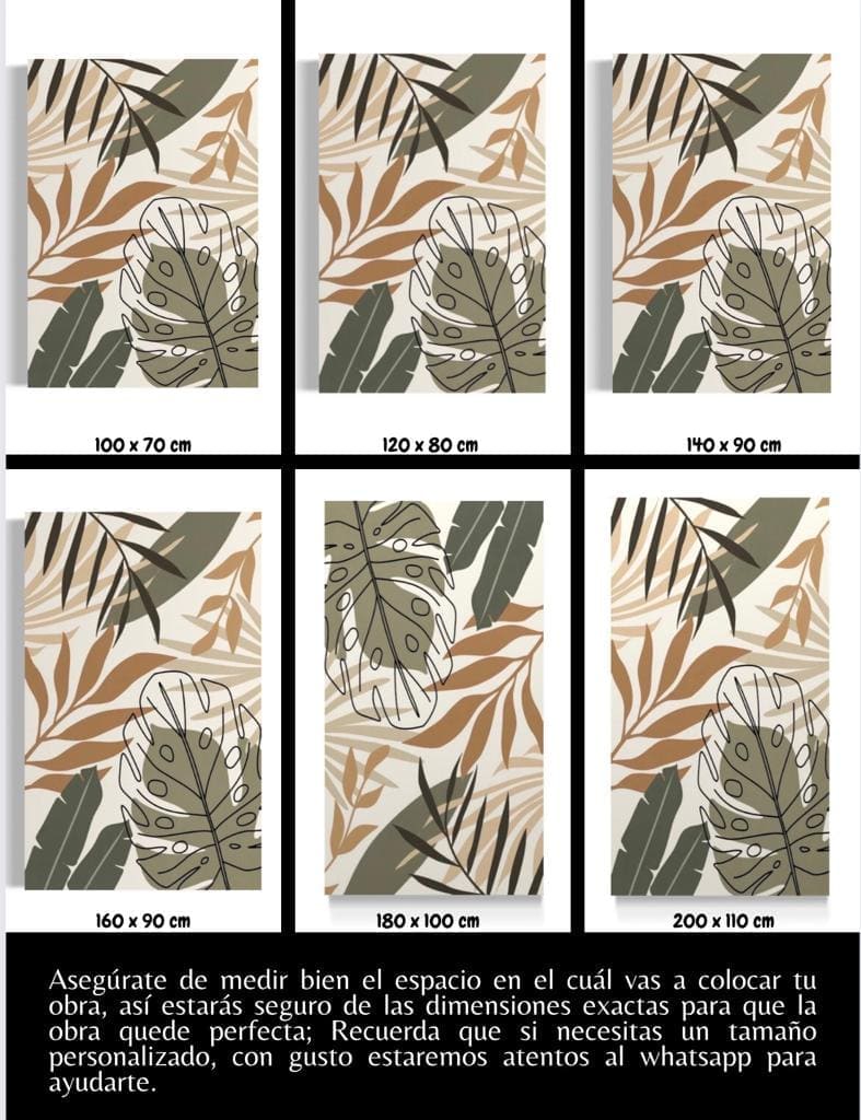 Cuadro Botánica: HOJAS VINTAGE  5