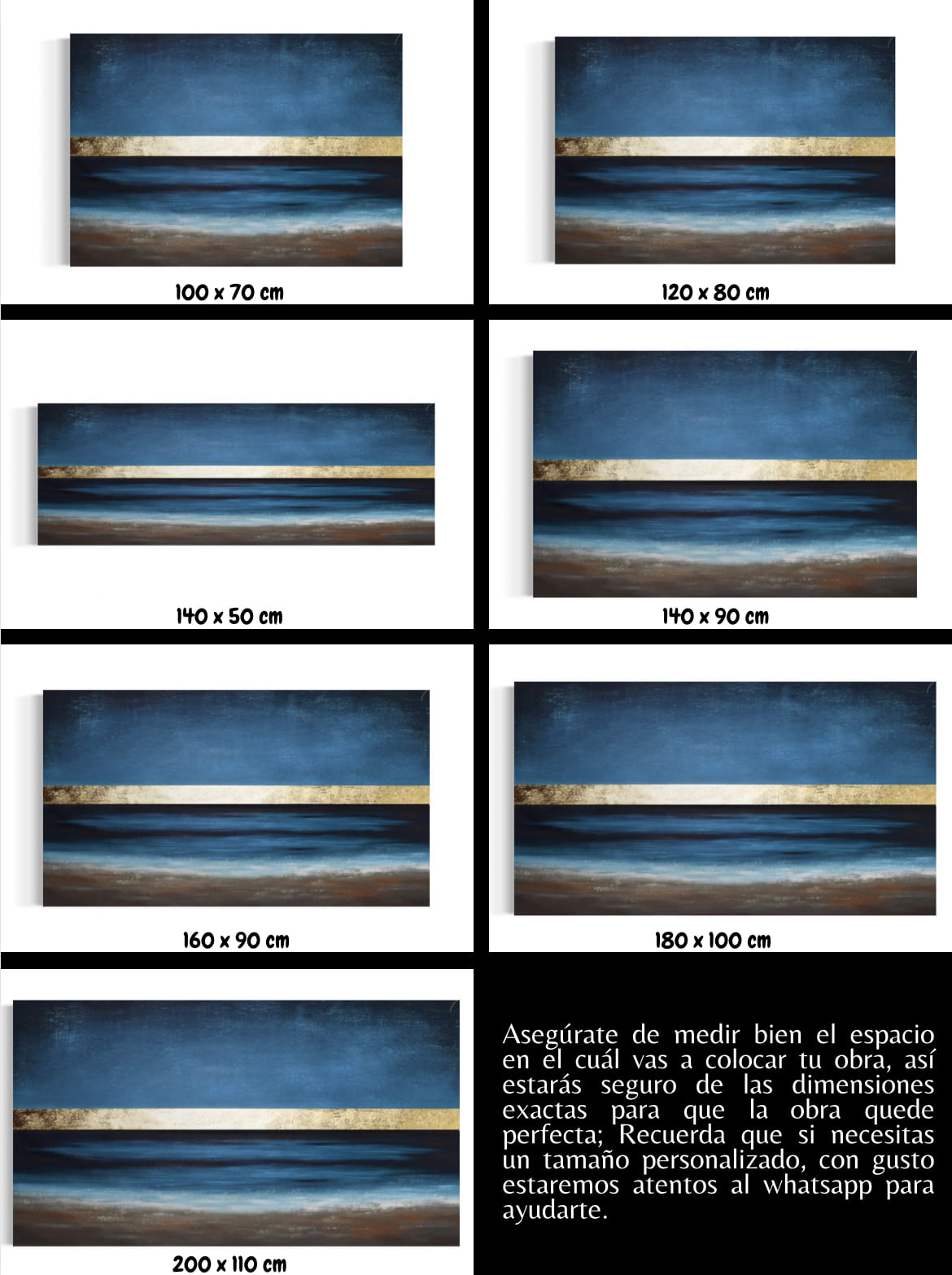 Cuadro Abstracto: ORO DEL MAR 5