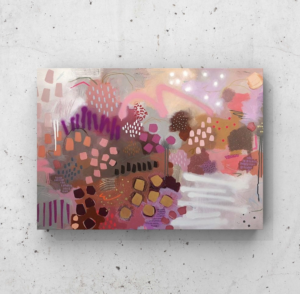 Cuadro Abstracto: CORAL  1