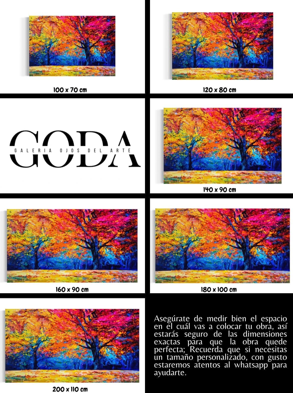 Cuadro Paisajes: ÁRBOLES COLORIDOS 5
