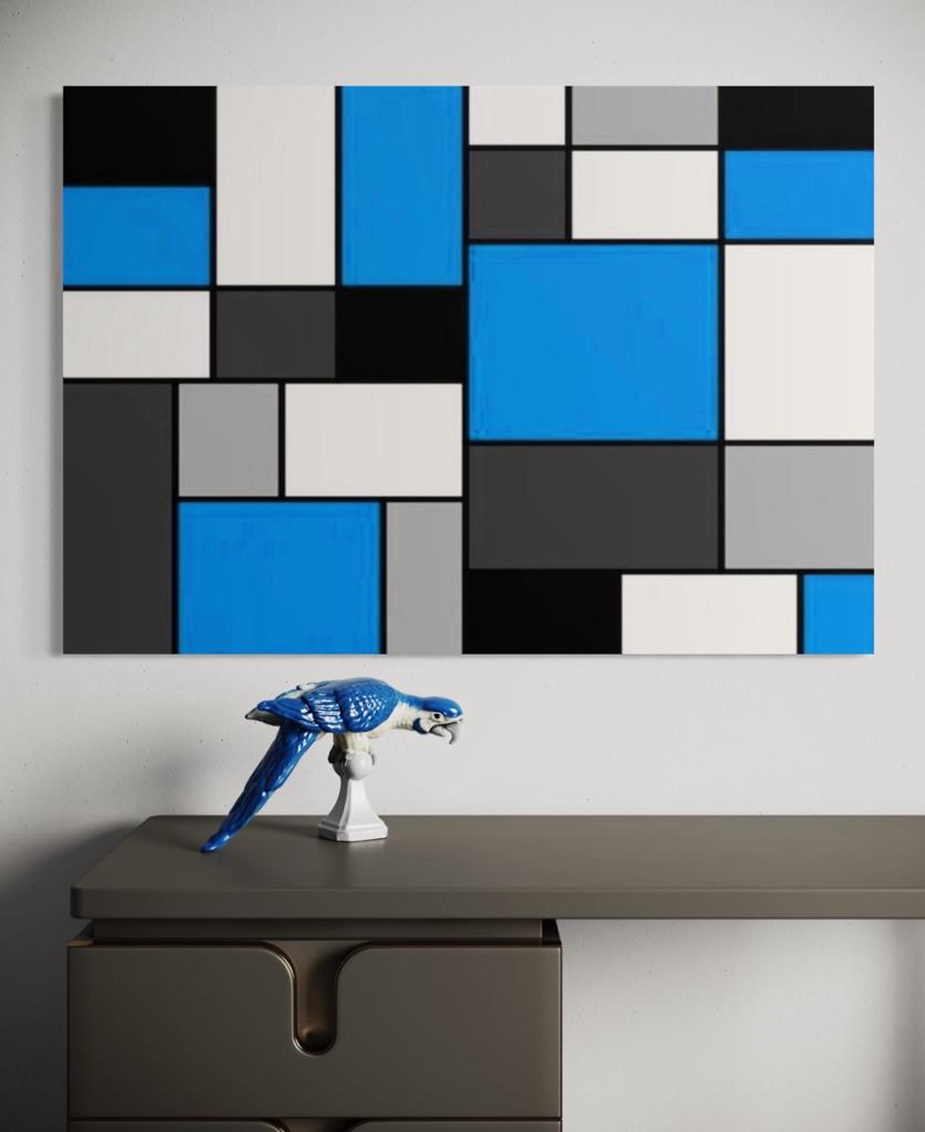 Cuadro Geométrico: EQUILIBRIO AZUL 2