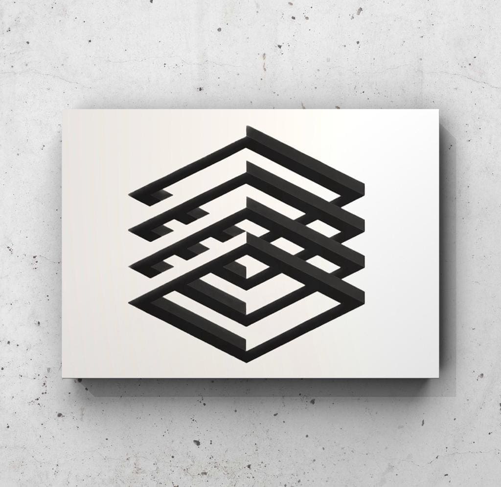 Cuadro Geométrico: BLANCO Y NEGRO 1