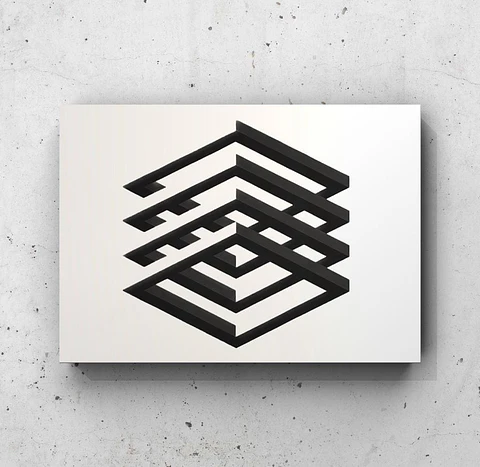 Cuadro Geométrico: BLANCO Y NEGRO