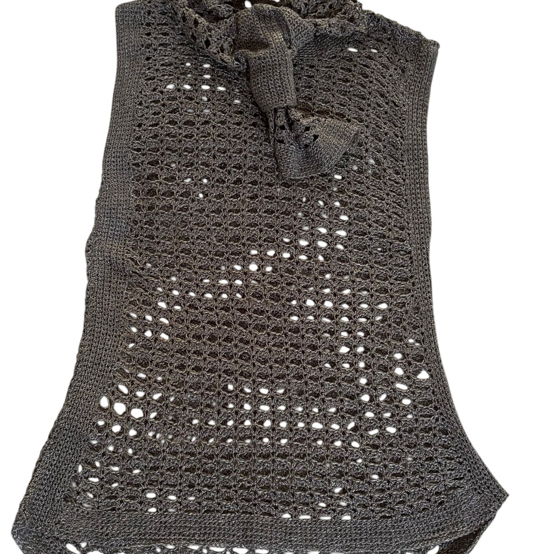 CHALECO SIN MANGA TEJIDO A CROCHET DISEÑO EXCLUSIVO 1