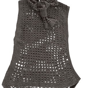 CHALECO SIN MANGA TEJIDO A CROCHET DISEÑO EXCLUSIVO